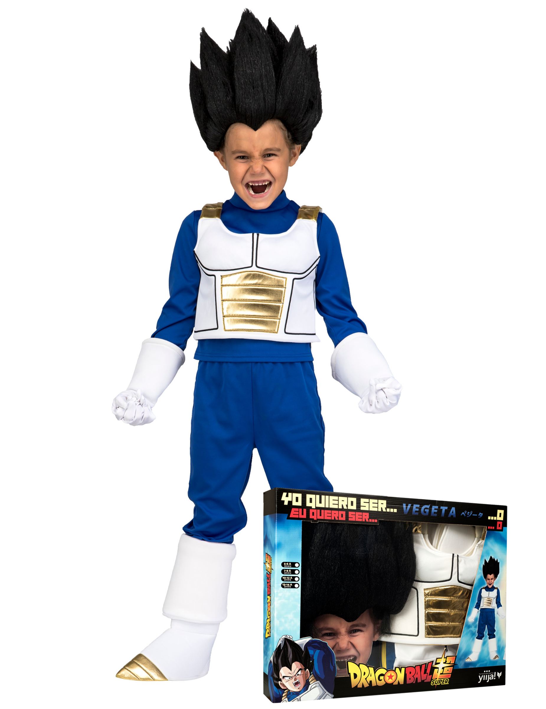 Coffret déguisement Super Saiyan Goku Dragon Ball enfant avec perruque –  Déguisements cadeaux pas chers, Boutique Arlequin