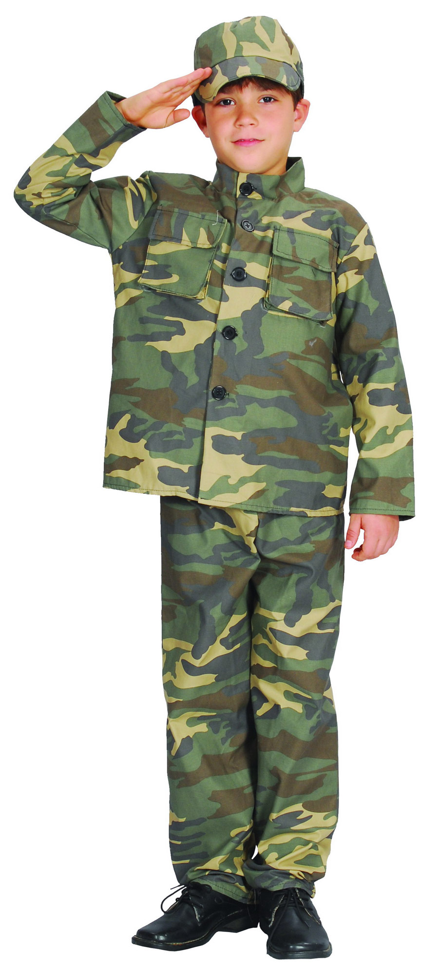 Ensemble déguisement militaire pour enfants (veste, chapeau