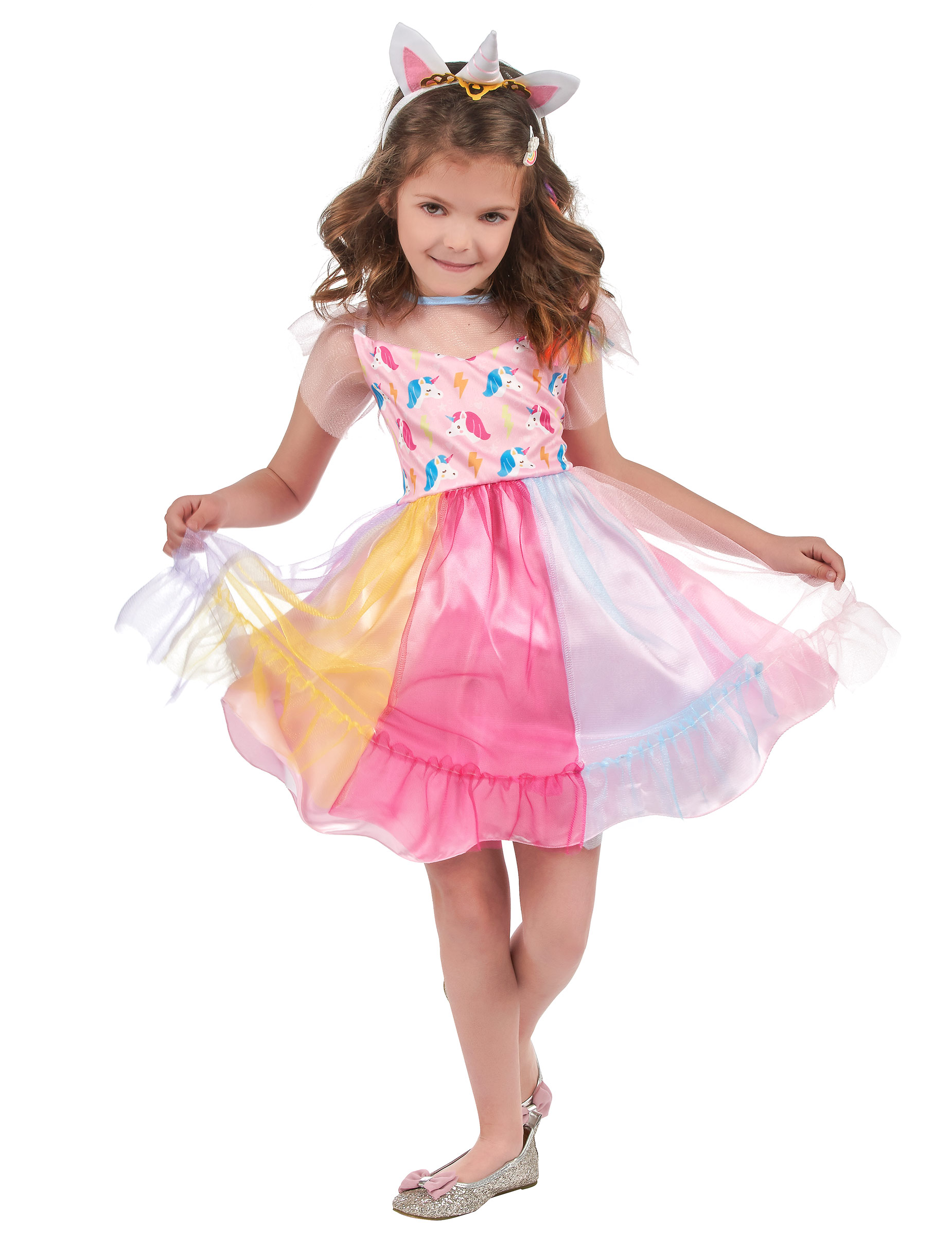 Déguisement licorne multicolore fille – Déguisements cadeaux pas chers, Boutique Arlequin