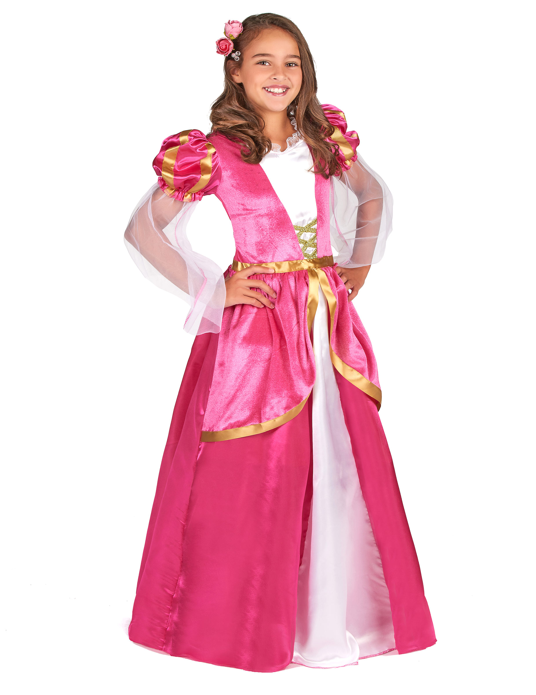Déguisement princesse médiévale rose fille – Déguisements cadeaux pas chers, Boutique Arlequin