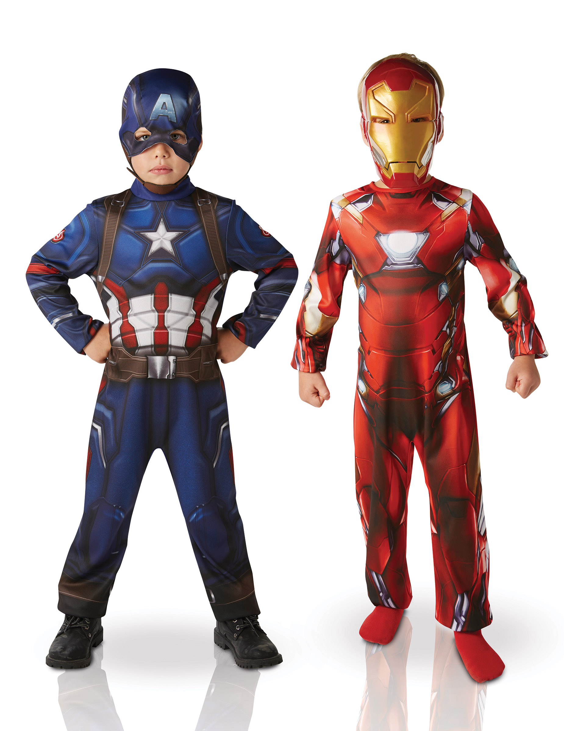 Costume enfant Captain America bleu, rouge et blanc - License Marvel