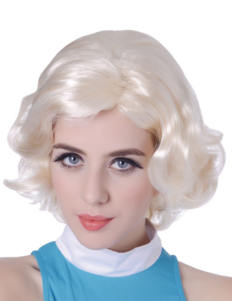 Perruque Marilyn Monroe Blonde Smiffys - Court Style Rétro Pour Déguisement Ou Soirée - Taille Unique