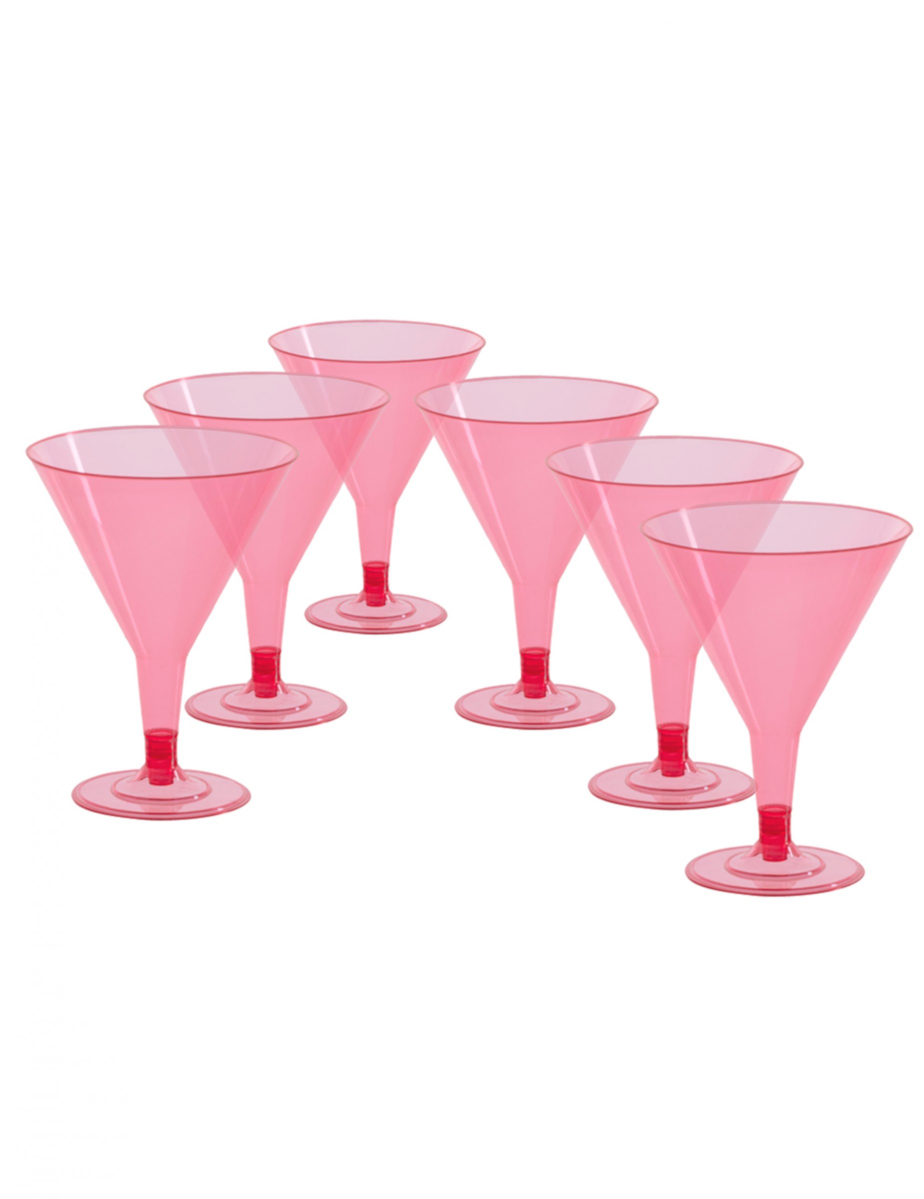 6 Verres cocktails en plastique roses 12,5 cm x 9 cm – Déguisements cadeaux  pas chers, Boutique Arlequin