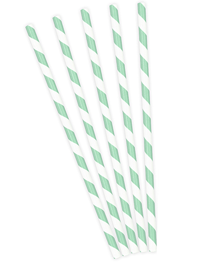10-pailles-en-carton-rayees-blanches-et-menthe-19-5-cm_322299