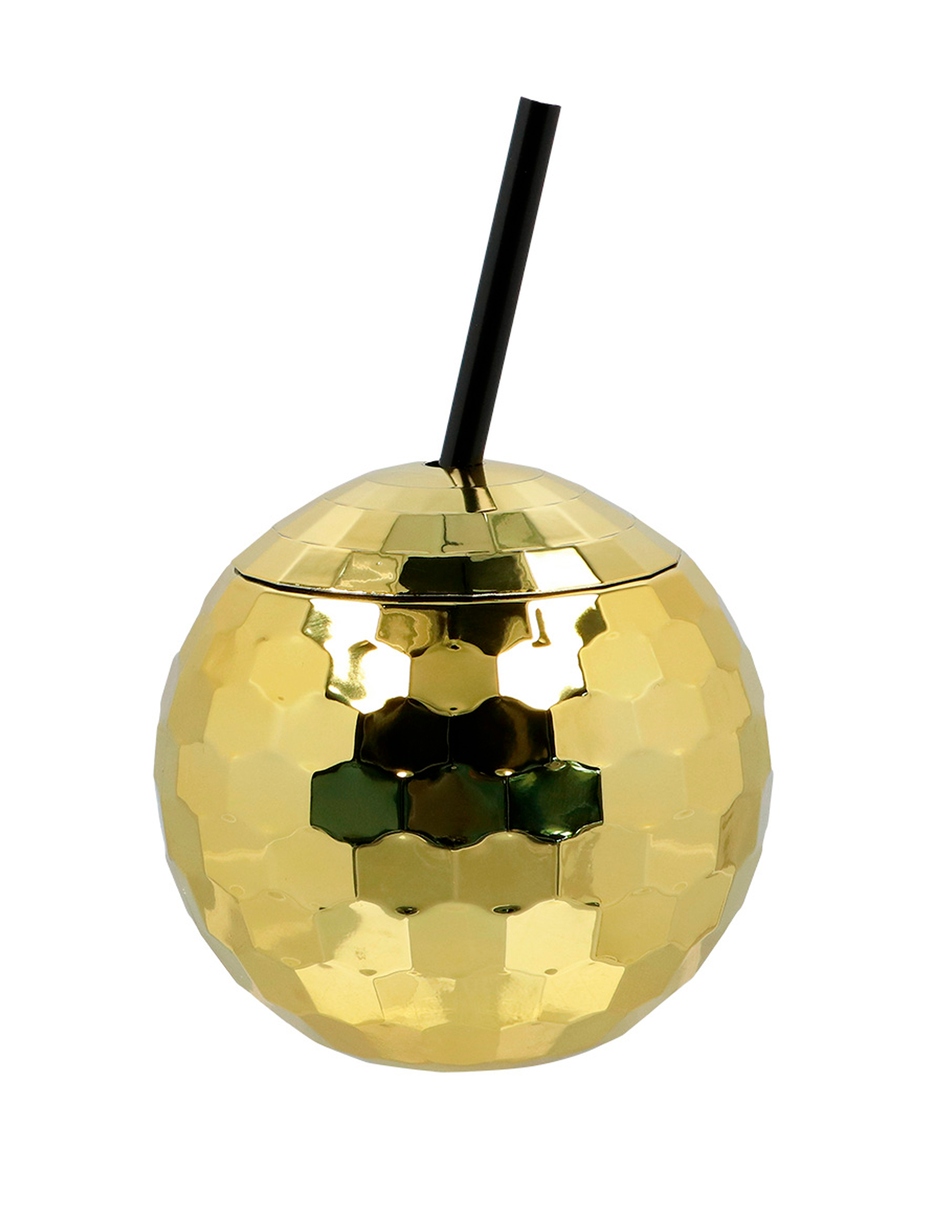 gobelet-boule-disco-avec-paille-or-650ml_342245
