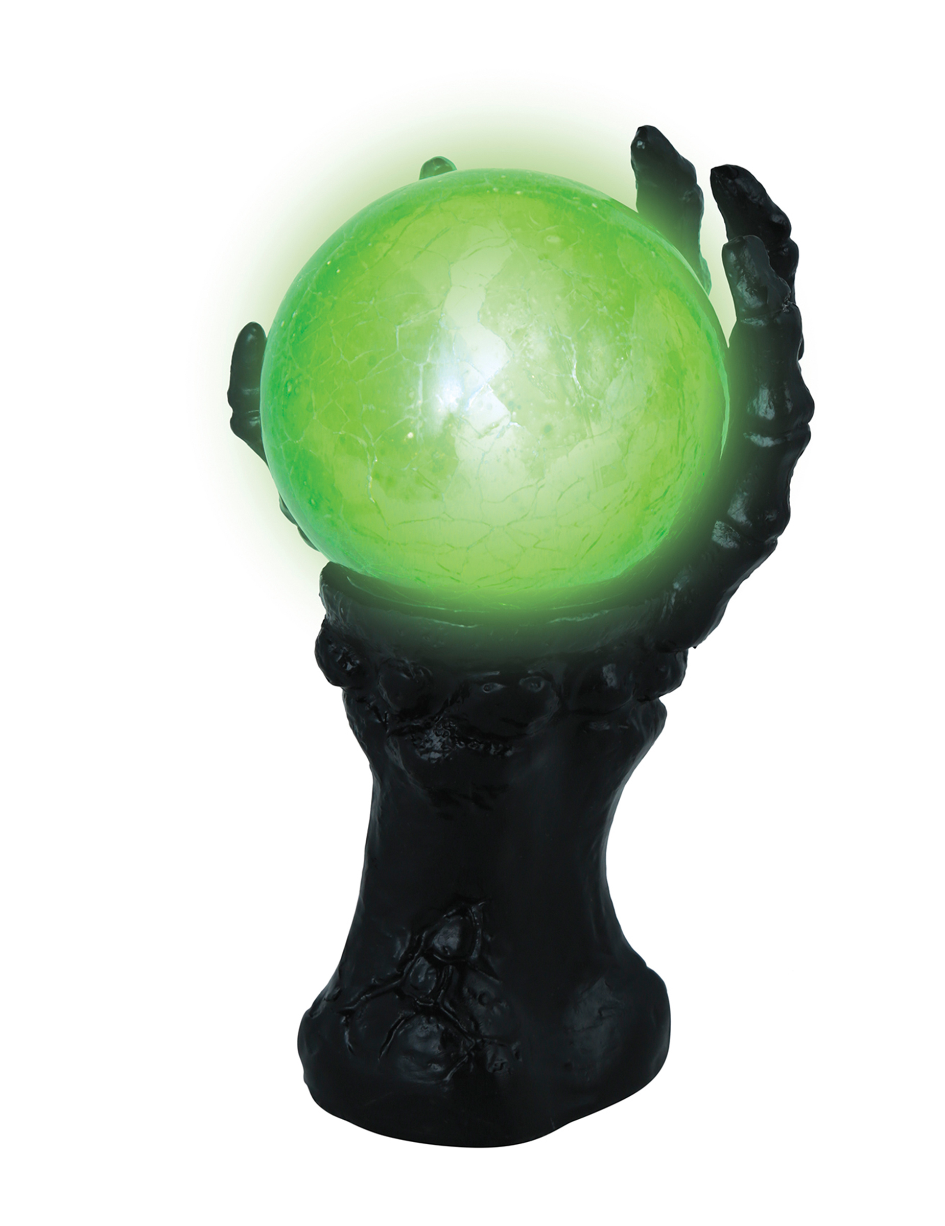 main-squelette-noire-avec-boule-de-cristal-lumineuse_348411